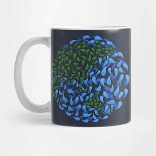 Asia Australia swirl globe, celebrate Earth Mug